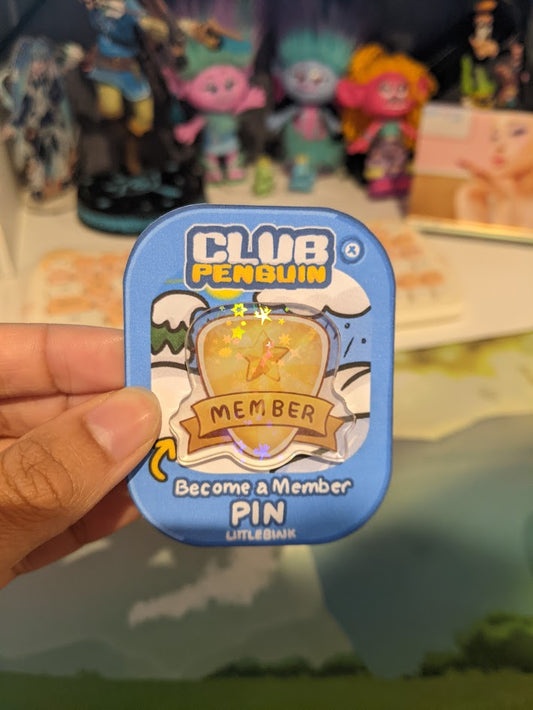 Club Penguin Inspired Membership Pin