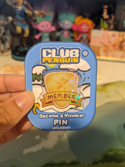 Club Penguin Inspired Membership Pin