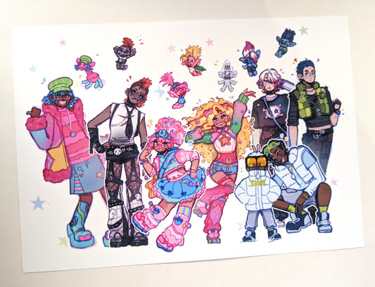 Trolls as Humans Art Print