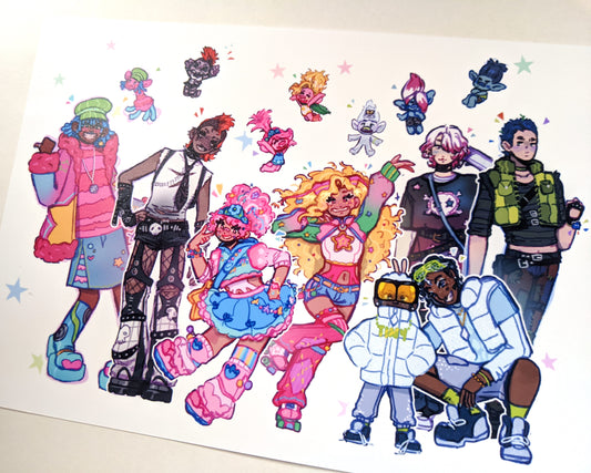 Trolls as Humans Art Print