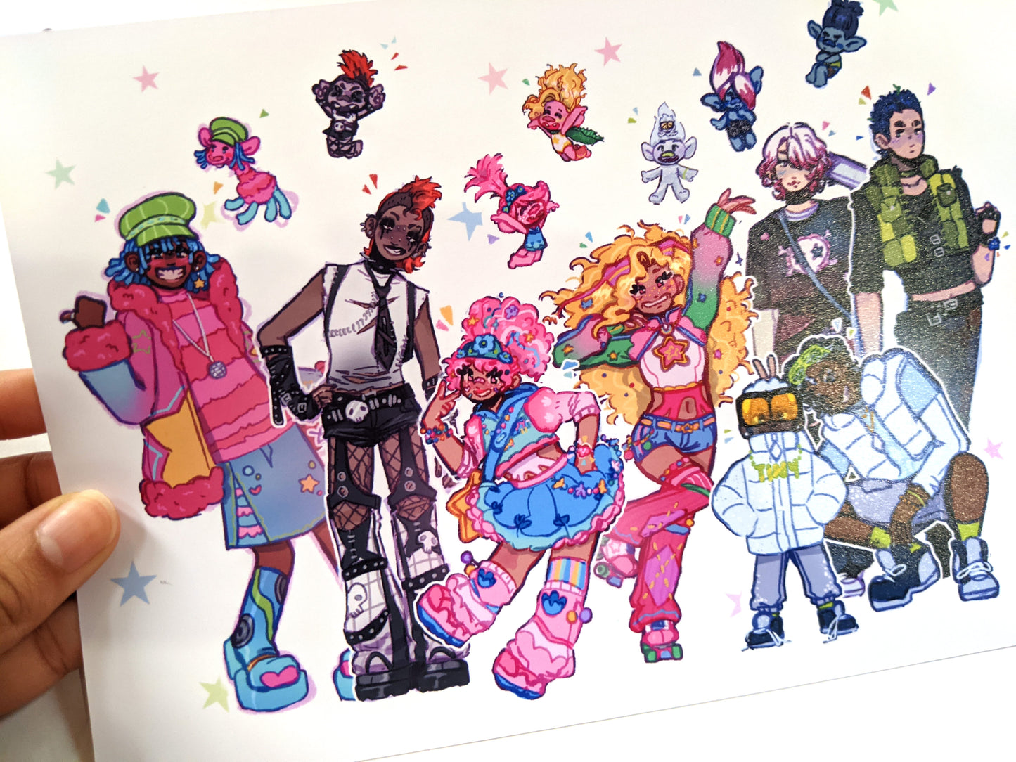 Trolls as Humans Art Print