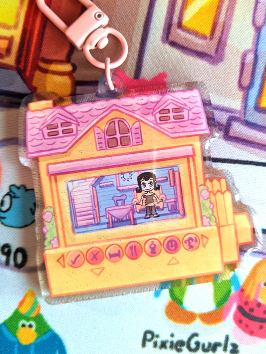 Pixel Chix Double-Sided Acrylic Charm