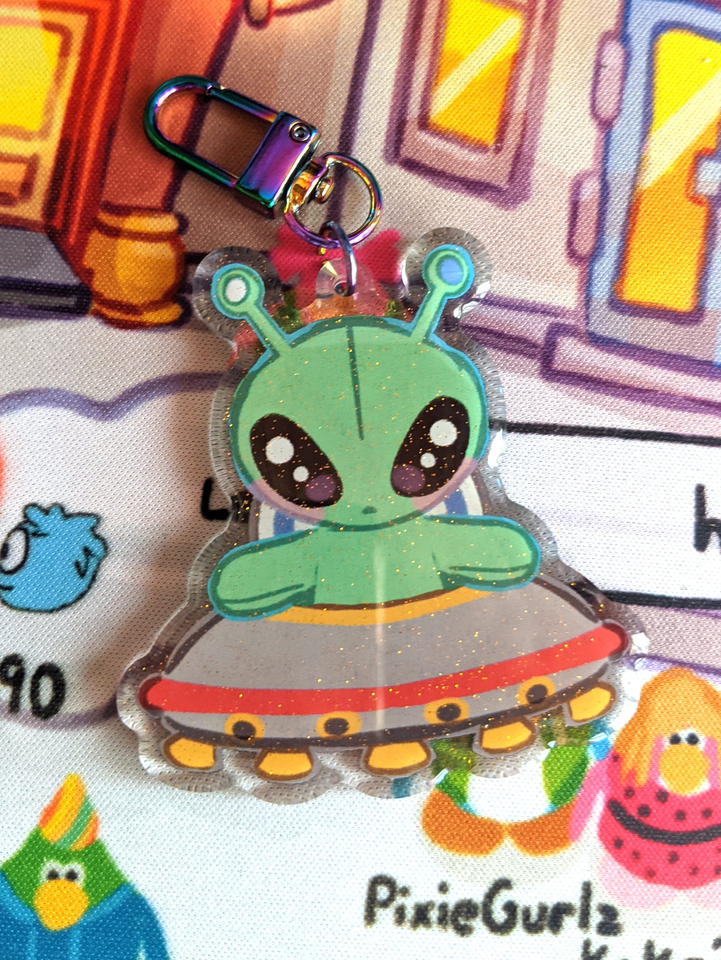 Alien Double-Sided Acrylic Charm
