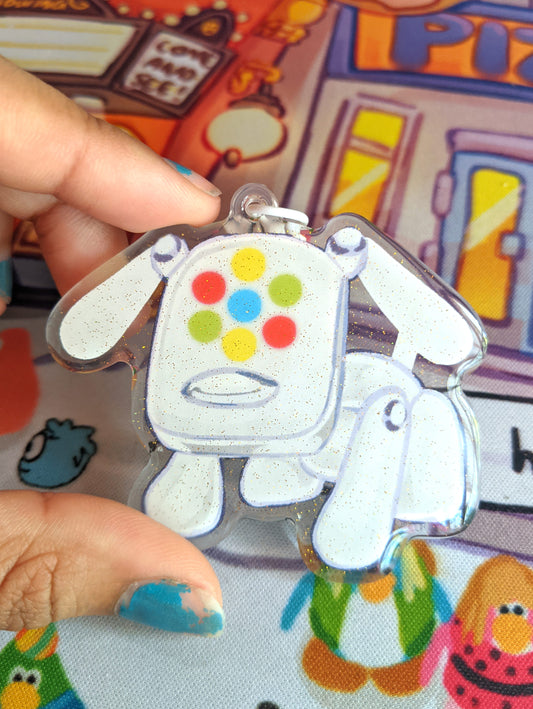 iDog Double-Sided Acrylic Charm