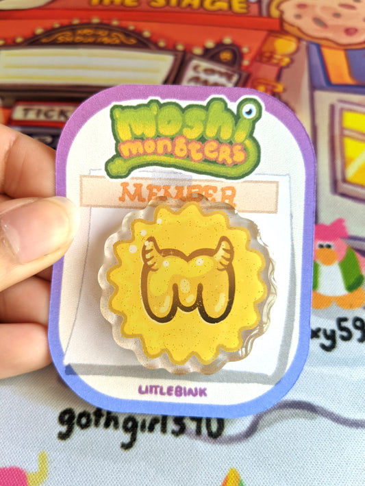 Moshi Monsters Inspired Membership Pin