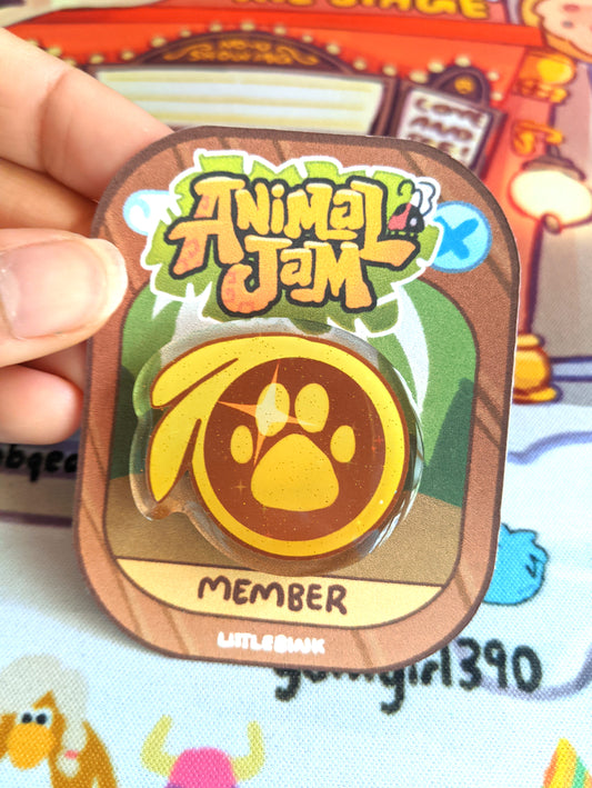 Animal Jam Inspired Membership Pin