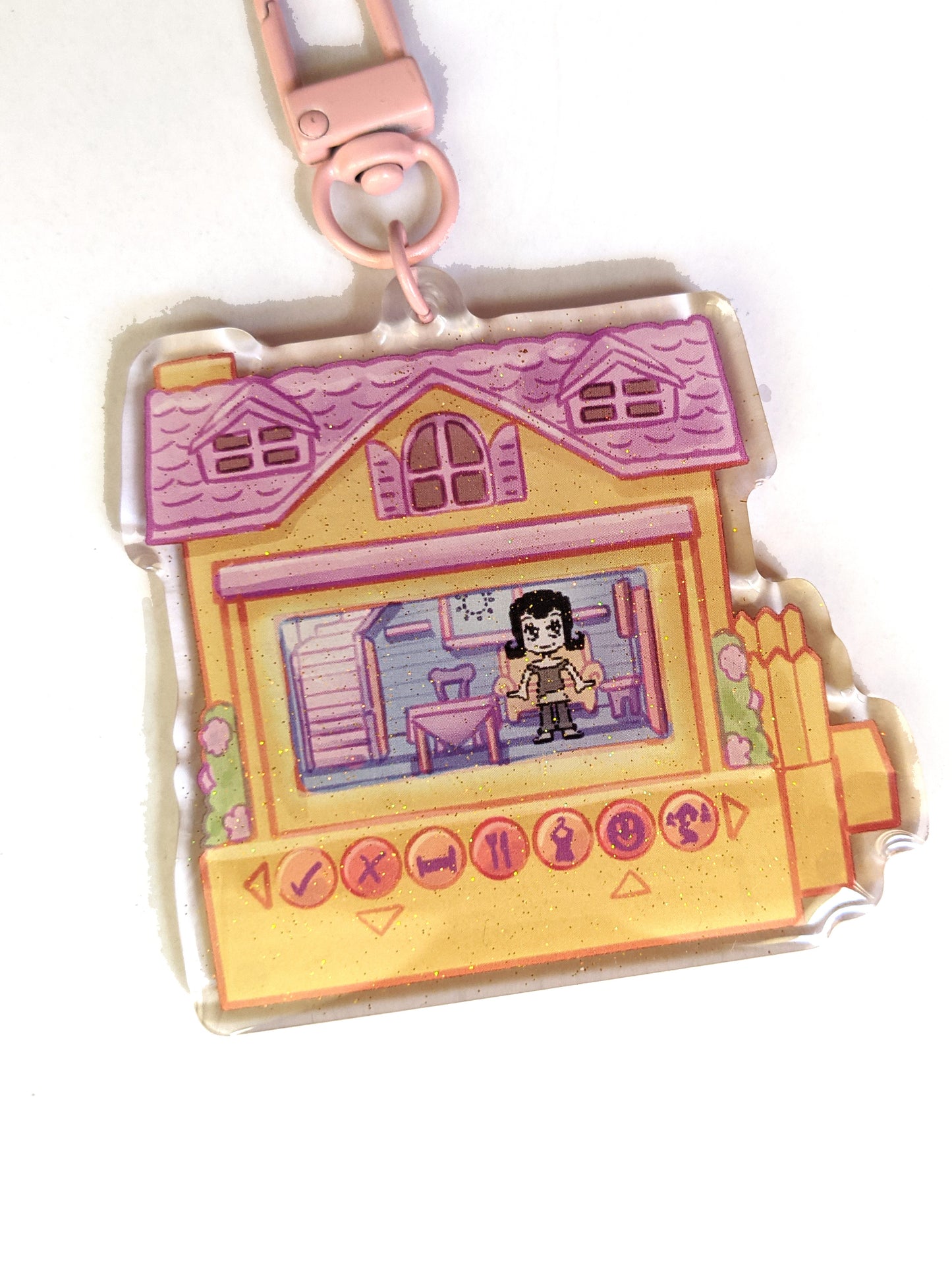 Pixel Chix Double-Sided Acrylic Charm