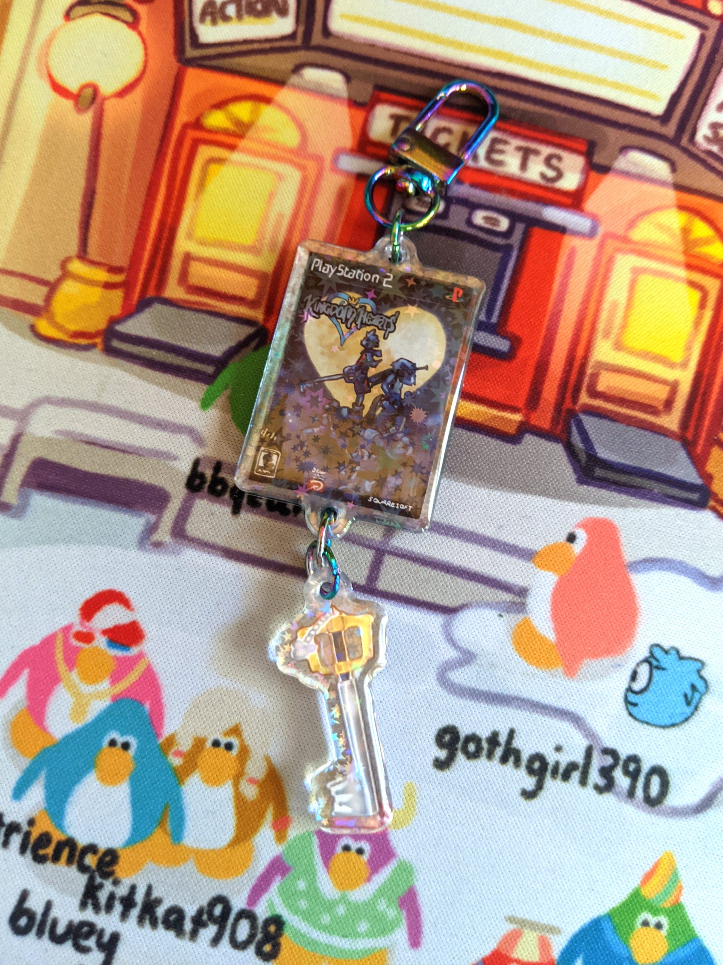 Kingdom Hearts Double-Sided Acrylic Charm
