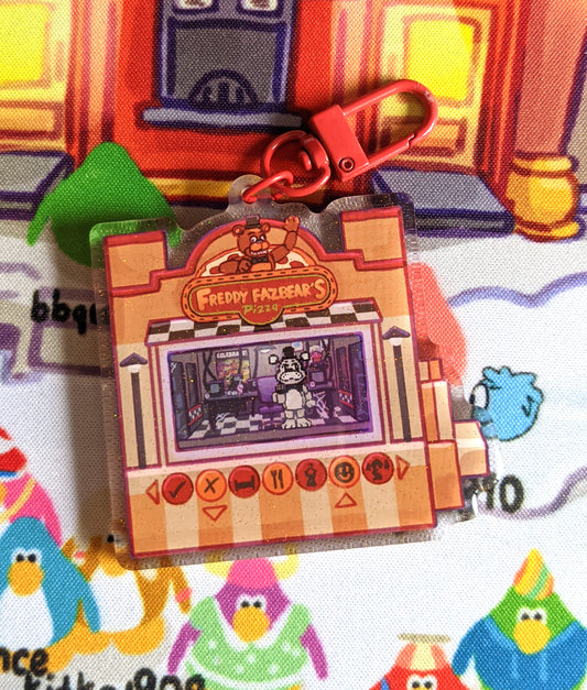 FNAF Pixel Chix Double-Sided Acrylic Charm