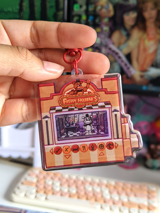 FNAF Pixel Chix Double-Sided Acrylic Charm