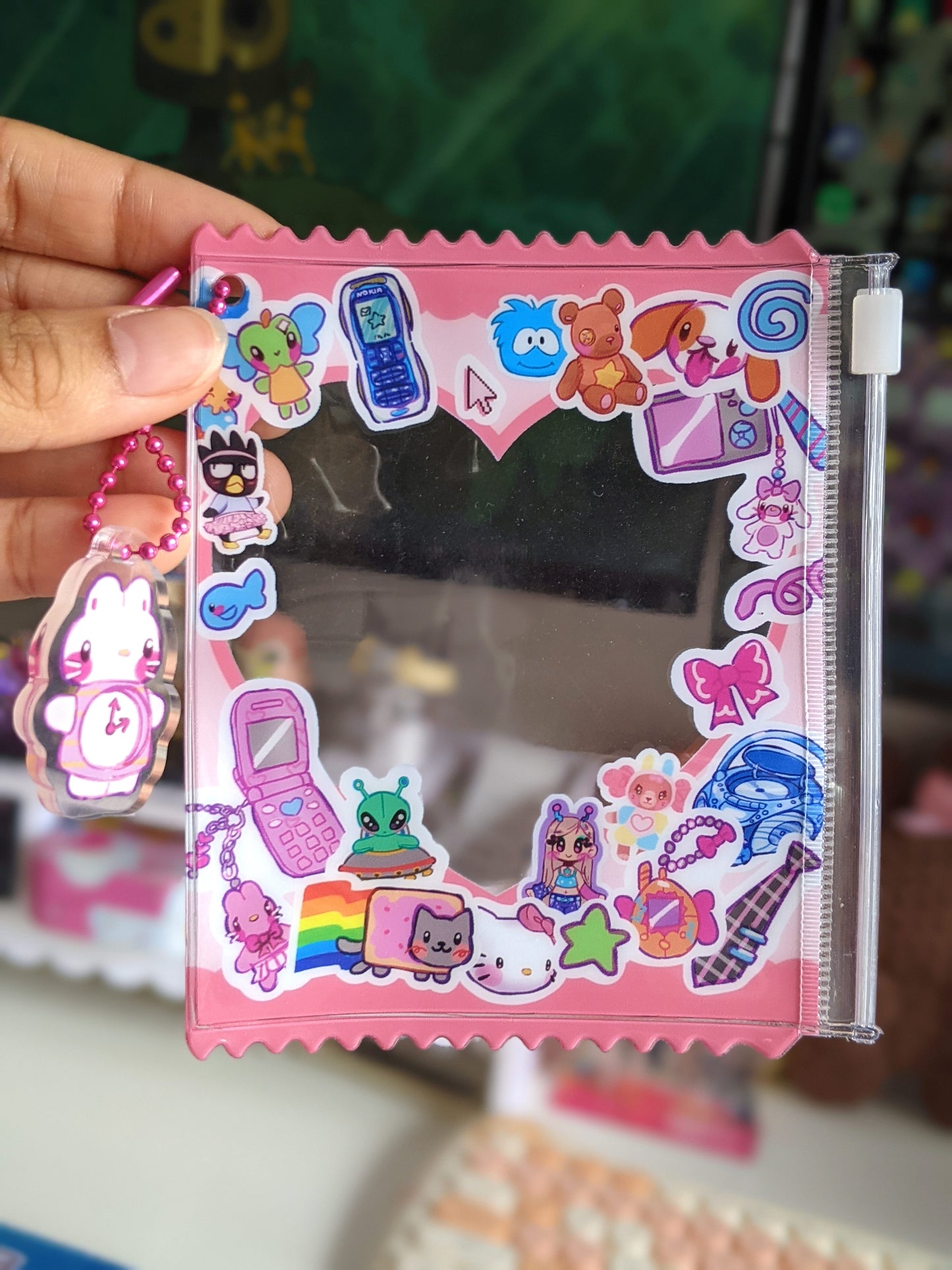 Heart Frame PVC Ziplock Pouch