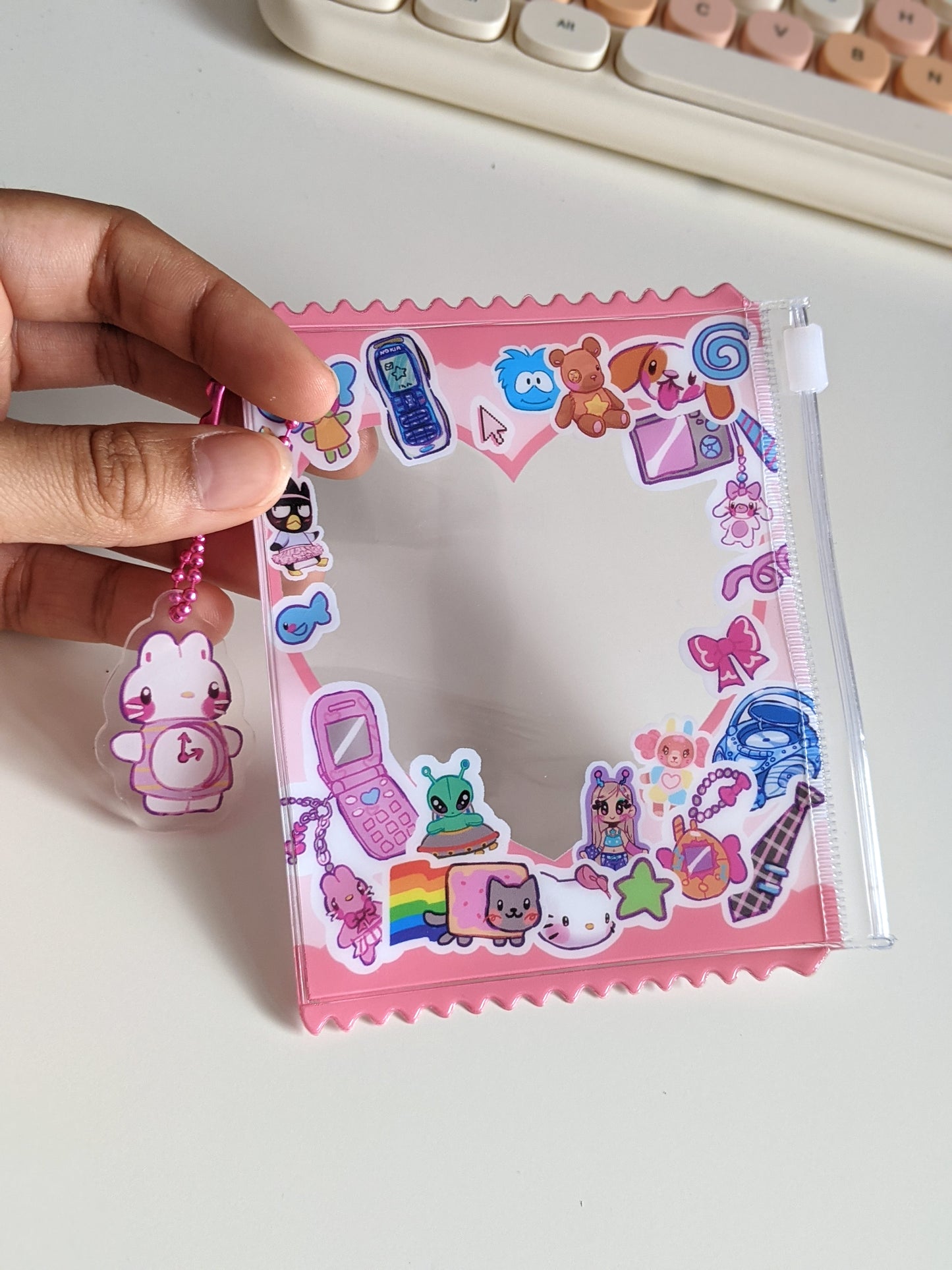 Heart Frame PVC Ziplock Pouch