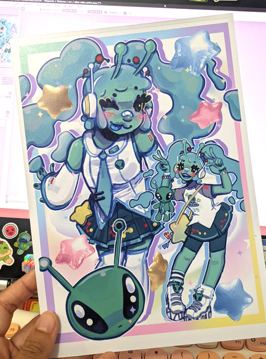Alien Miku Art Print
