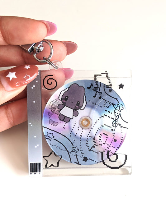 "Listen To It" Headphone Bunny CD Charm