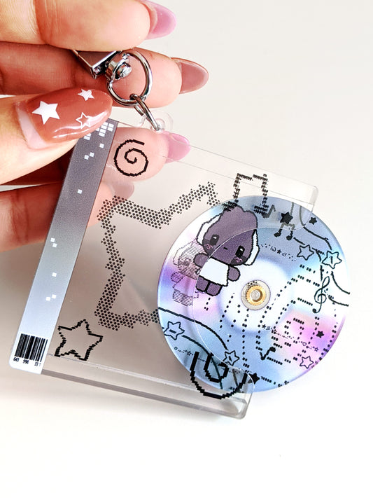 "Listen To It" Headphone Bunny CD Charm
