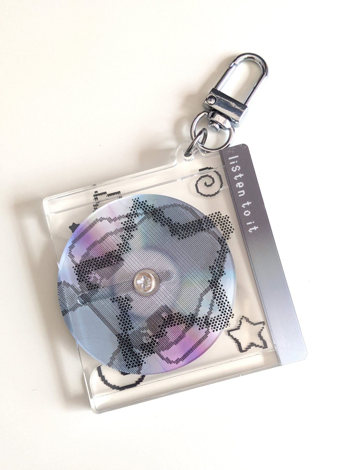 "Listen To It" Headphone Bunny CD Charm