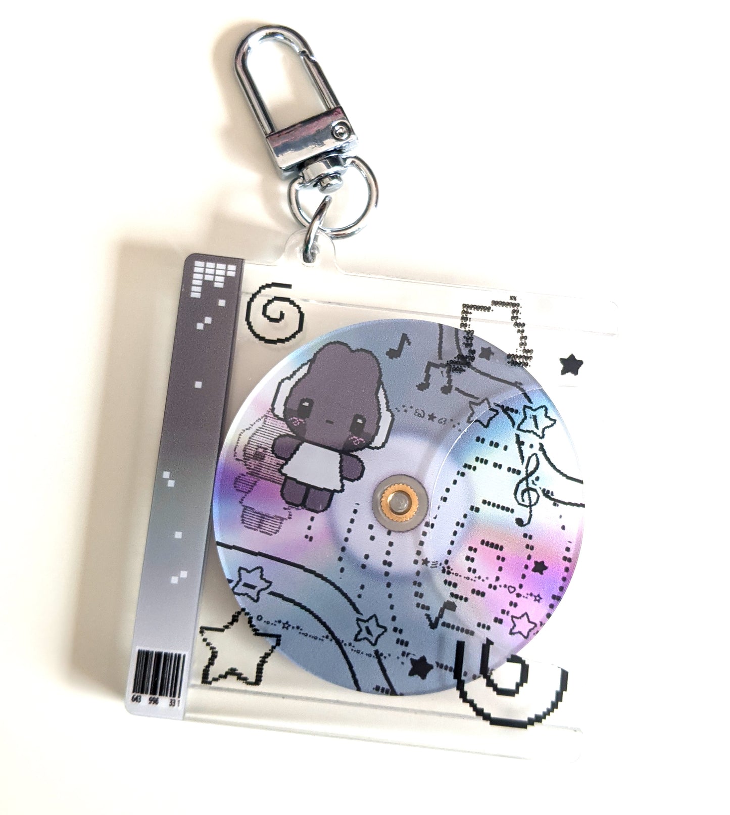 "Listen To It" Headphone Bunny CD Charm