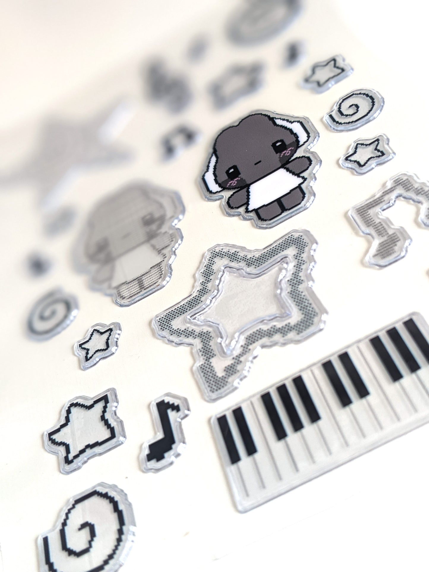 Headphone Bunny 3D Puffy Sticker Sheet