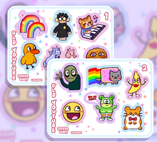 Old Youtube Sticker Sheets