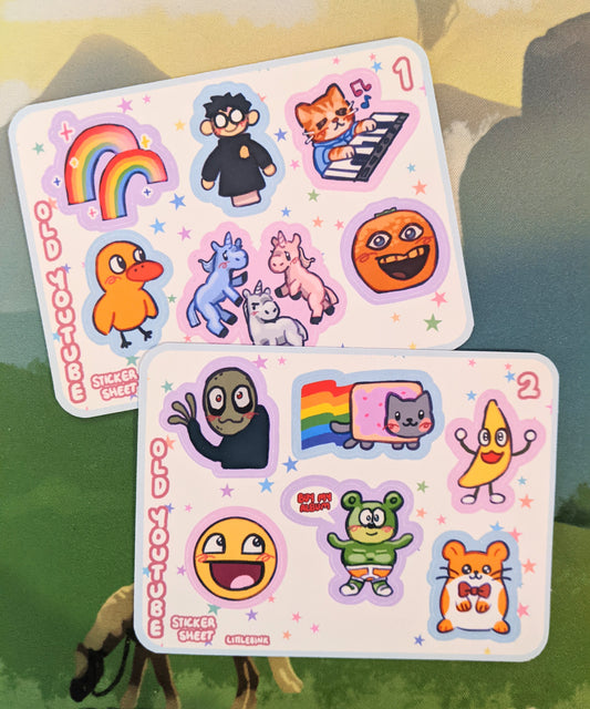 Old Youtube Sticker Sheets