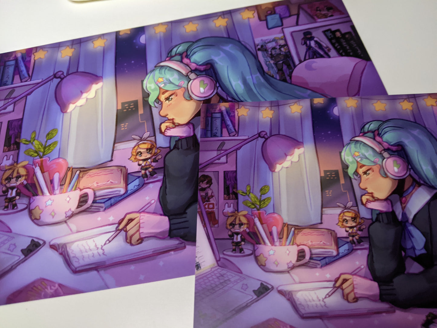 Lofi Miku Beats Art Print