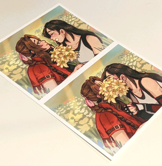 Tifa and Aerith Art Print