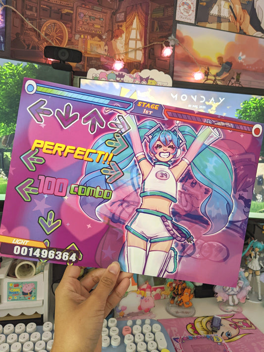 Miku DDR Art Print