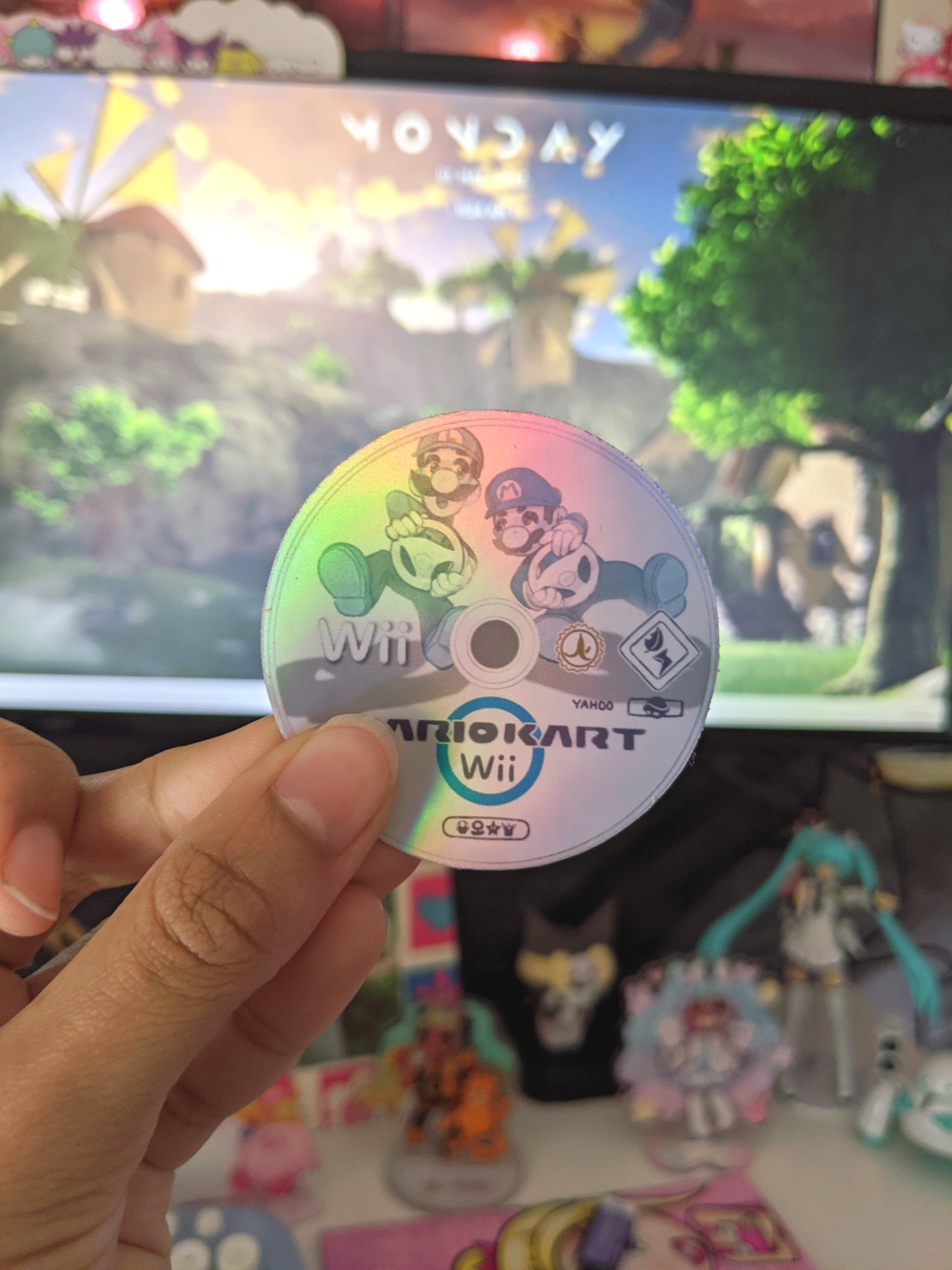 Shiny Cartoon Kart Game CD Sticker