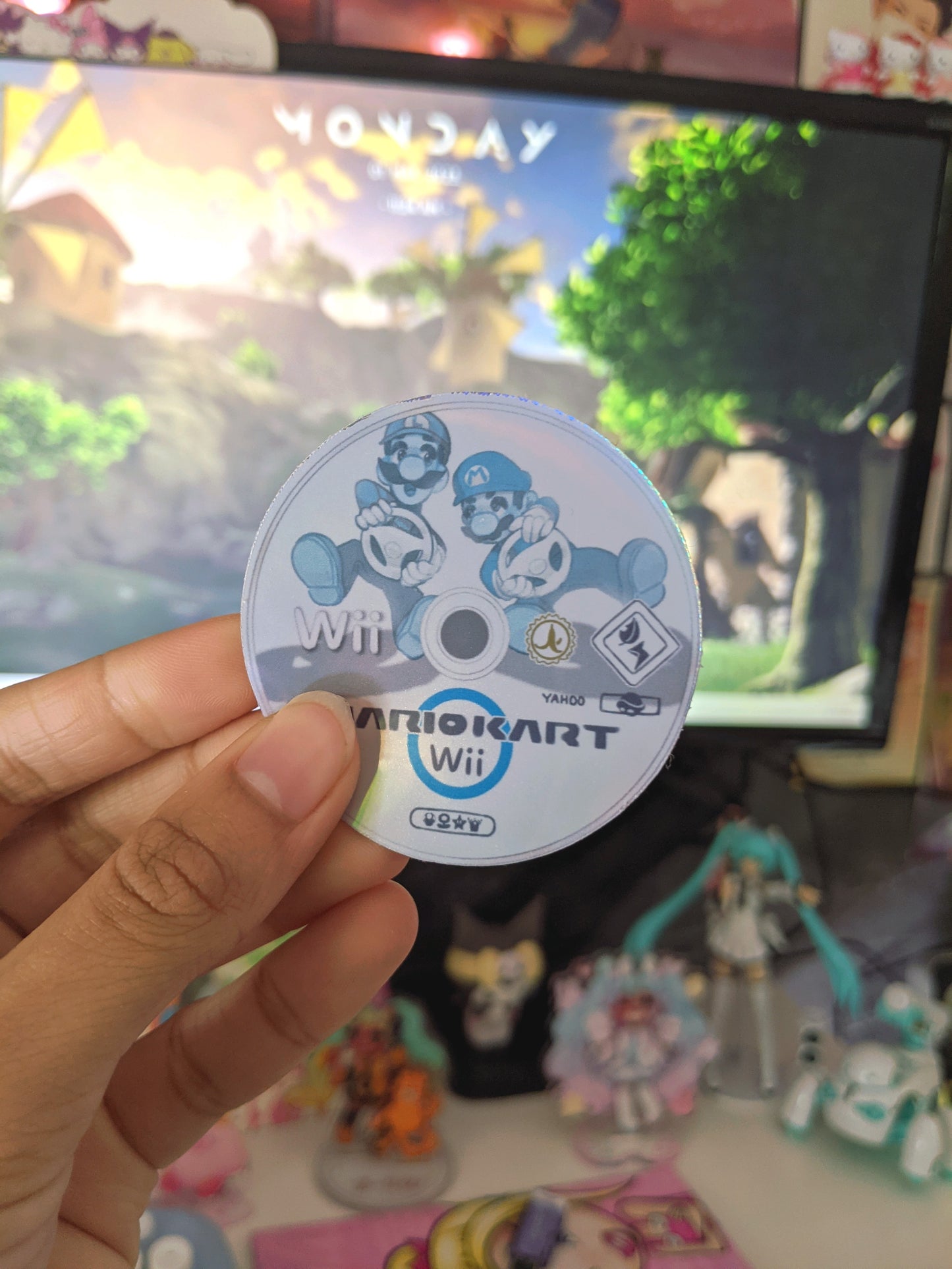 Shiny Cartoon Kart Game CD Sticker