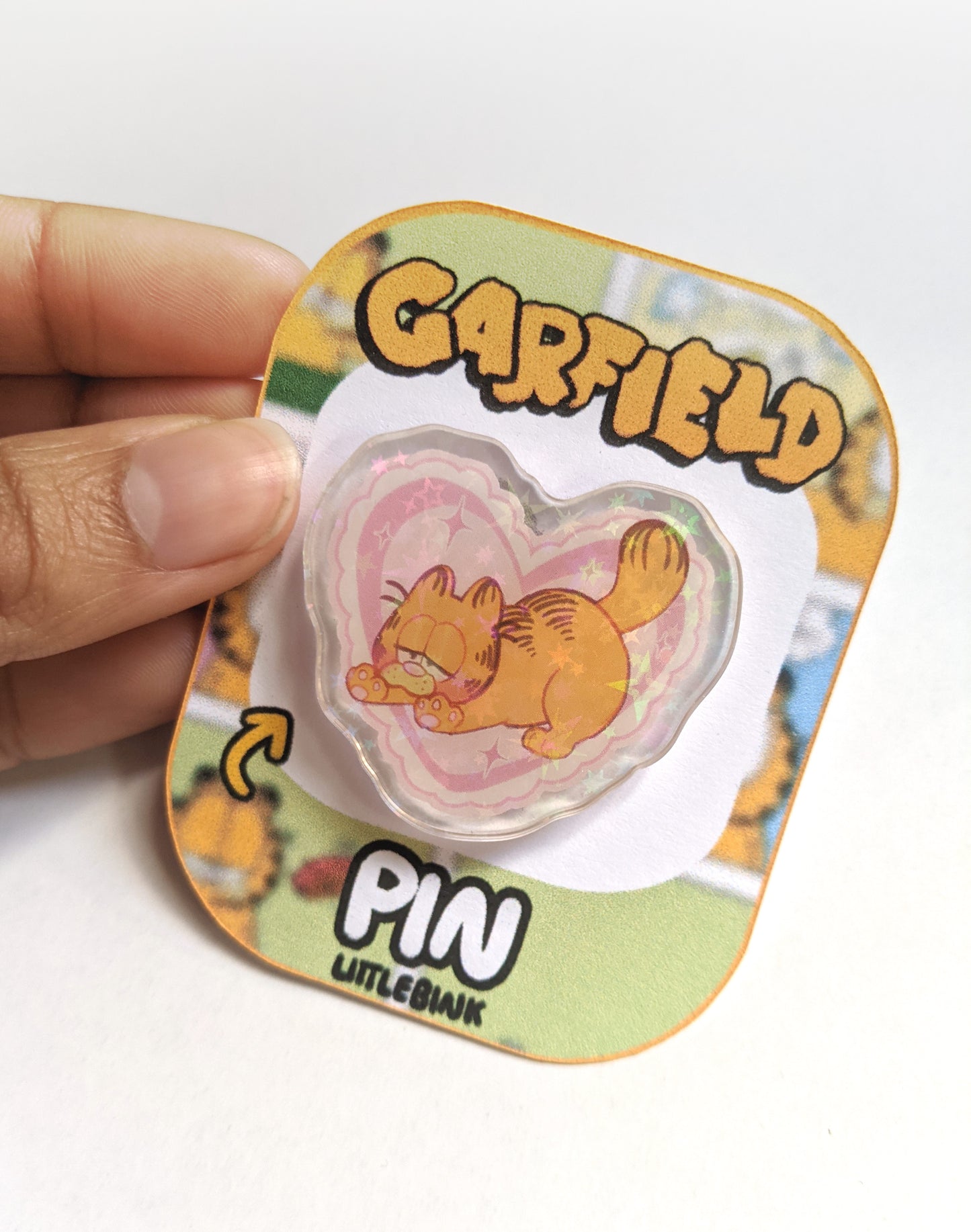 Garfield Heart Pin