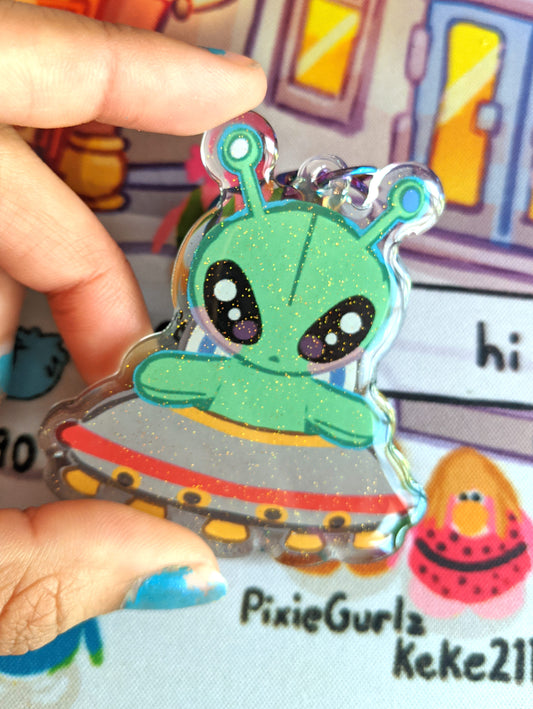 Alien Double-Sided Acrylic Charm