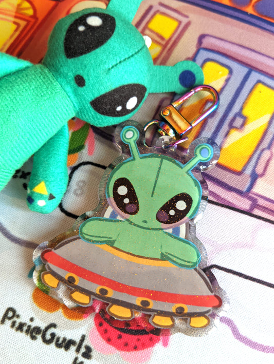 Alien Double-Sided Acrylic Charm