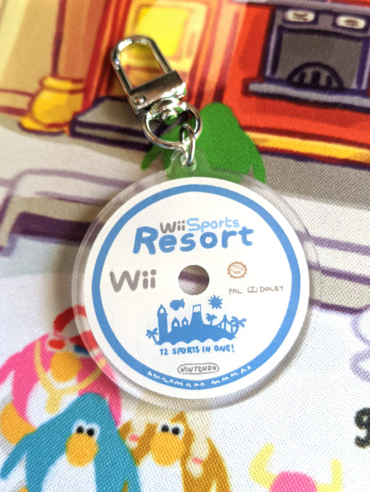 Wii Sports Resort Disc Double-Sided Acrylic Charm