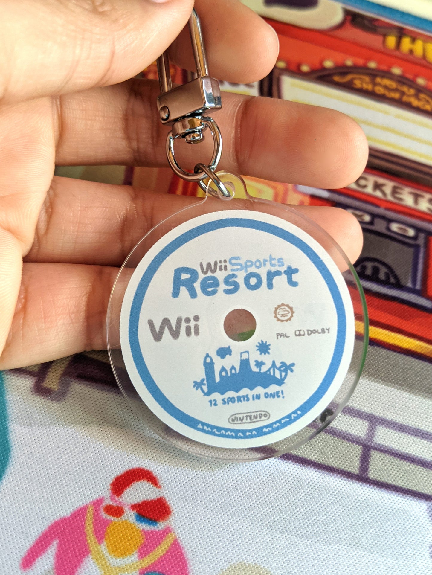 Wii Sports Resort Disc Double-Sided Acrylic Charm