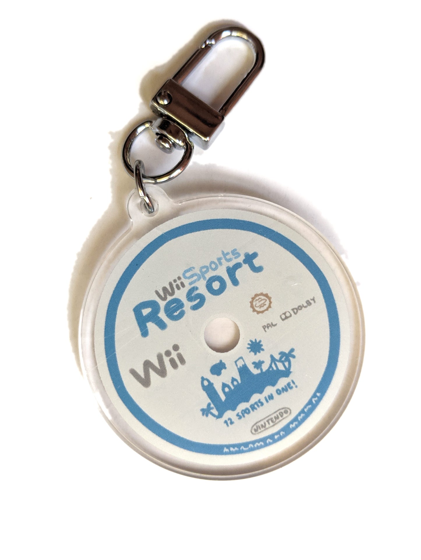 Wii Sports Resort Disc Double-Sided Acrylic Charm