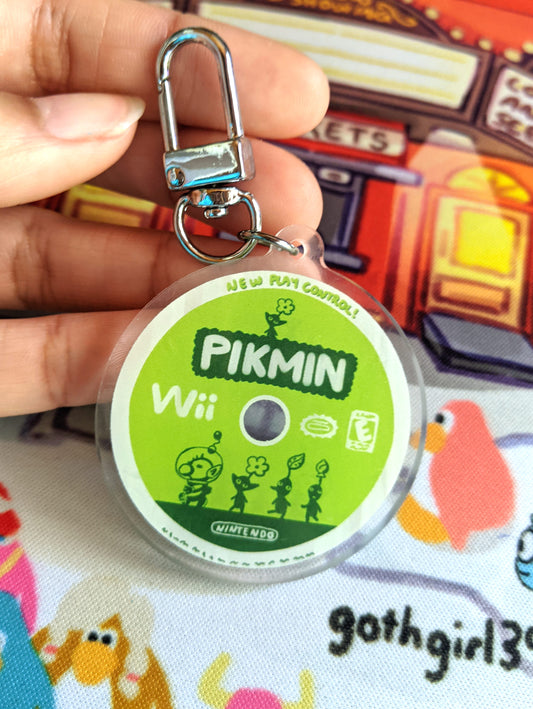 Pikmin Wii Disc Double-Sided Acrylic Charm