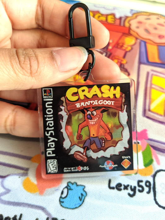 Crash Bandicoot Double-Sided Acrylic Charm