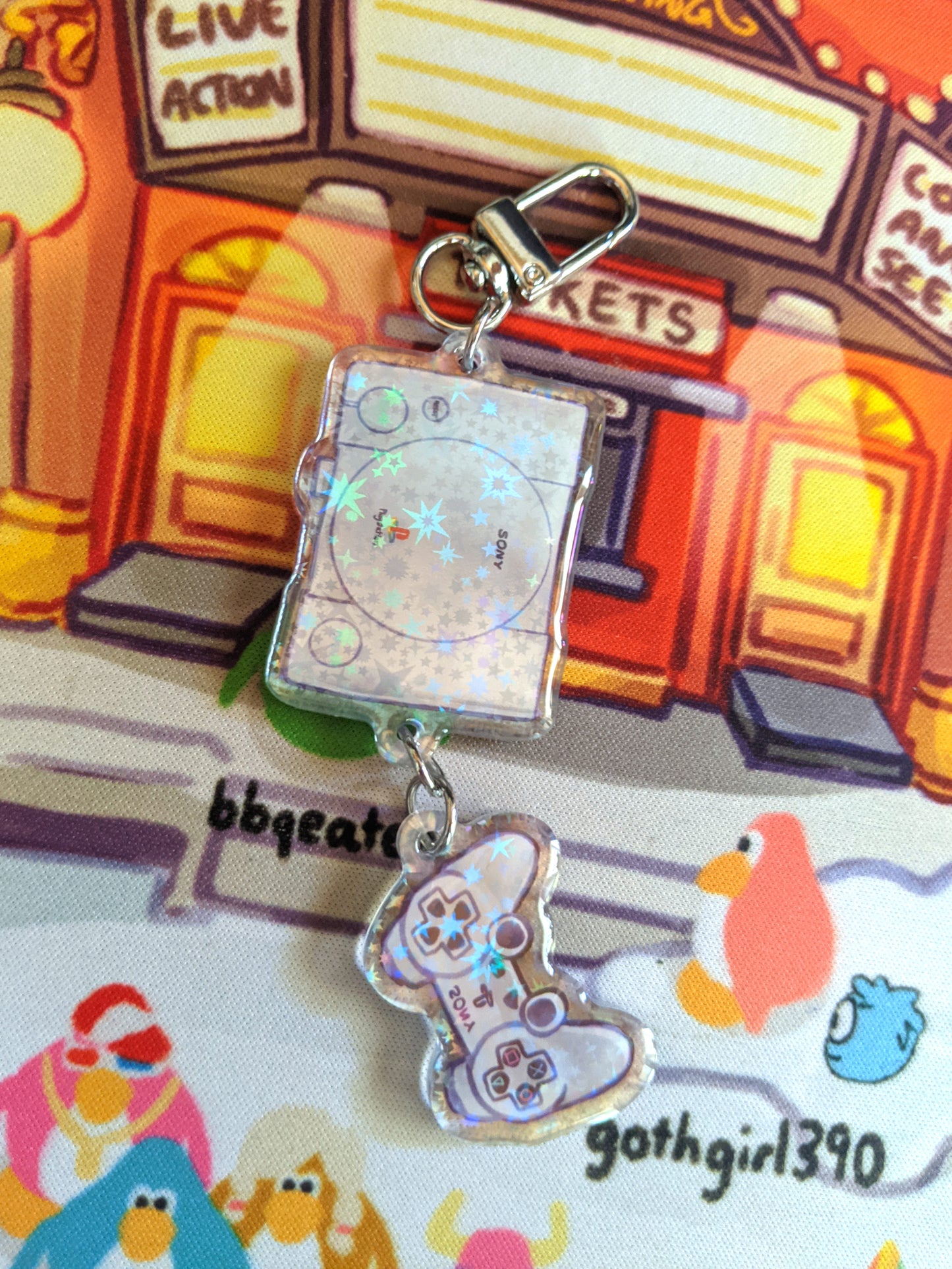 PlayStation 1 Double-Sided Acrylic Charm