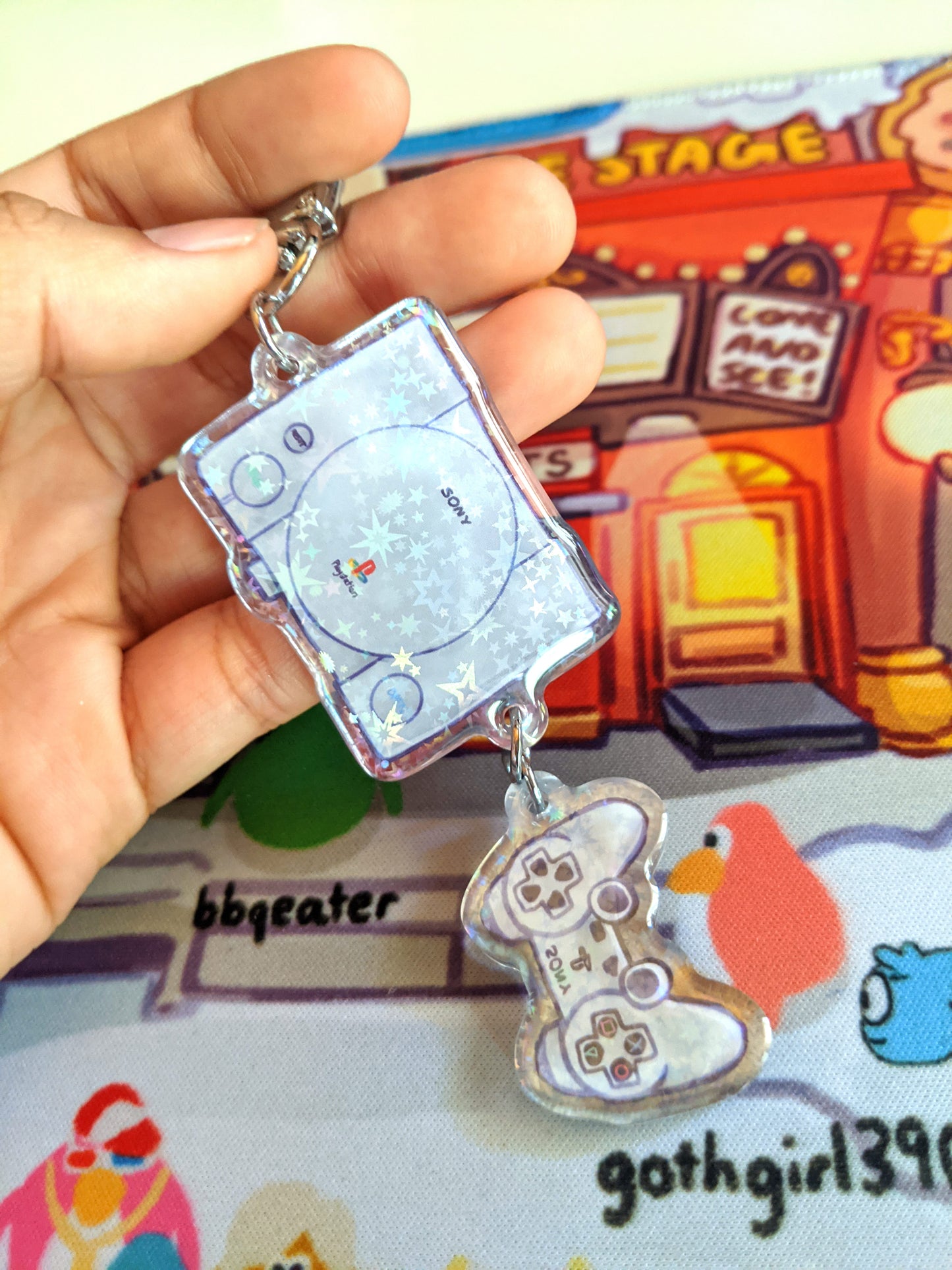 PlayStation 1 Double-Sided Acrylic Charm