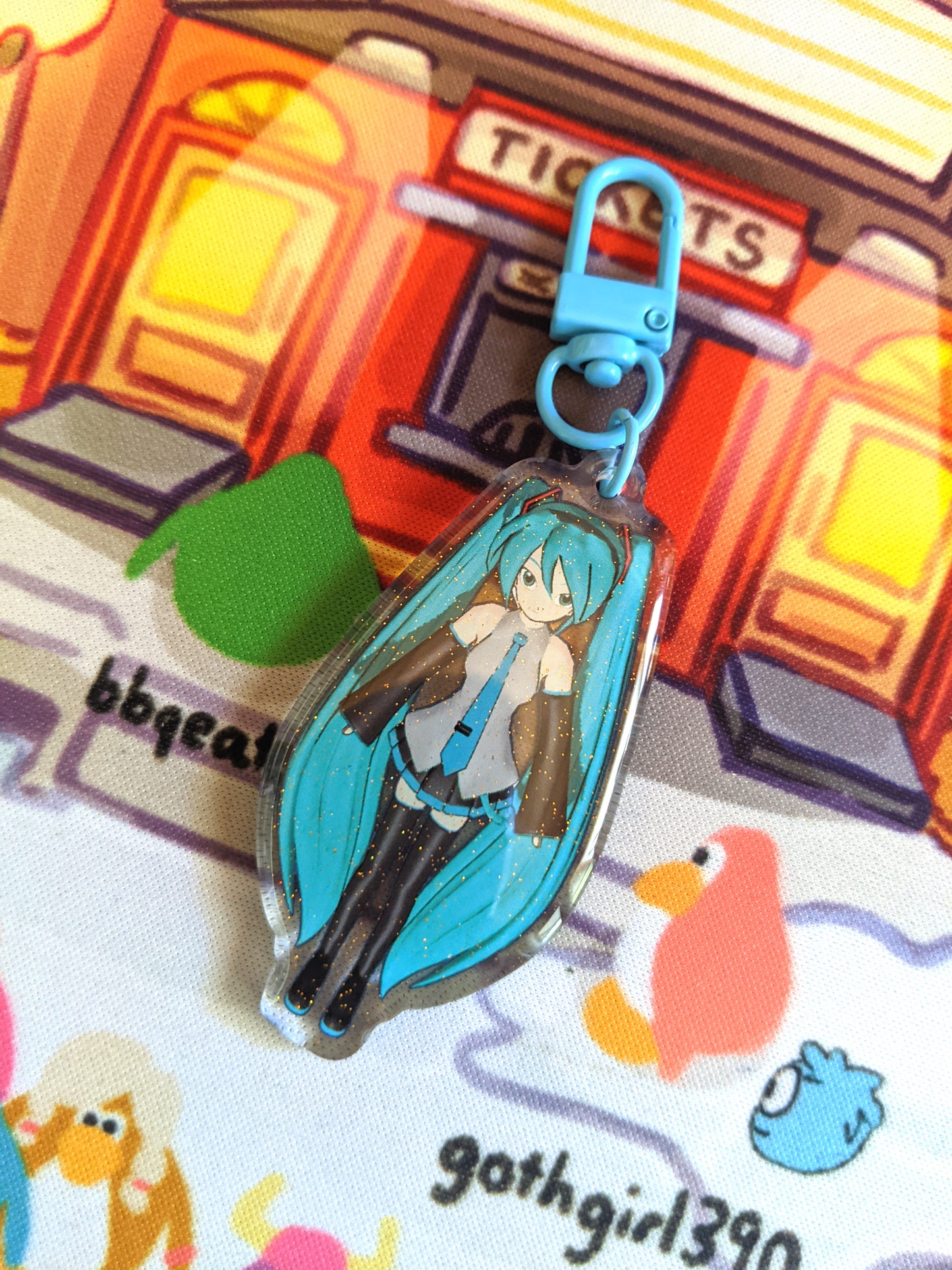 MMD Miku Double-Sided Acrylic Charm