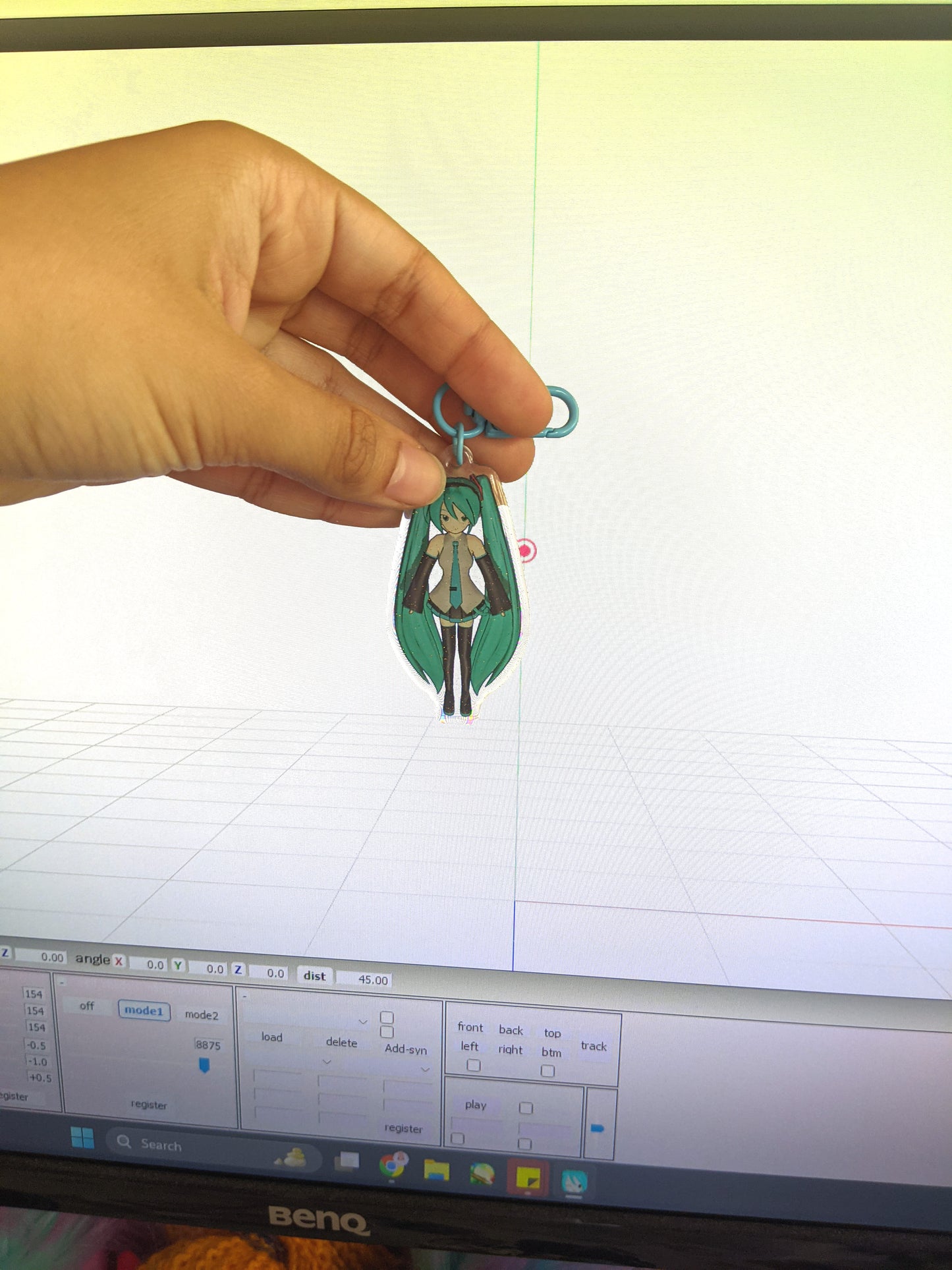 MMD Miku Double-Sided Acrylic Charm