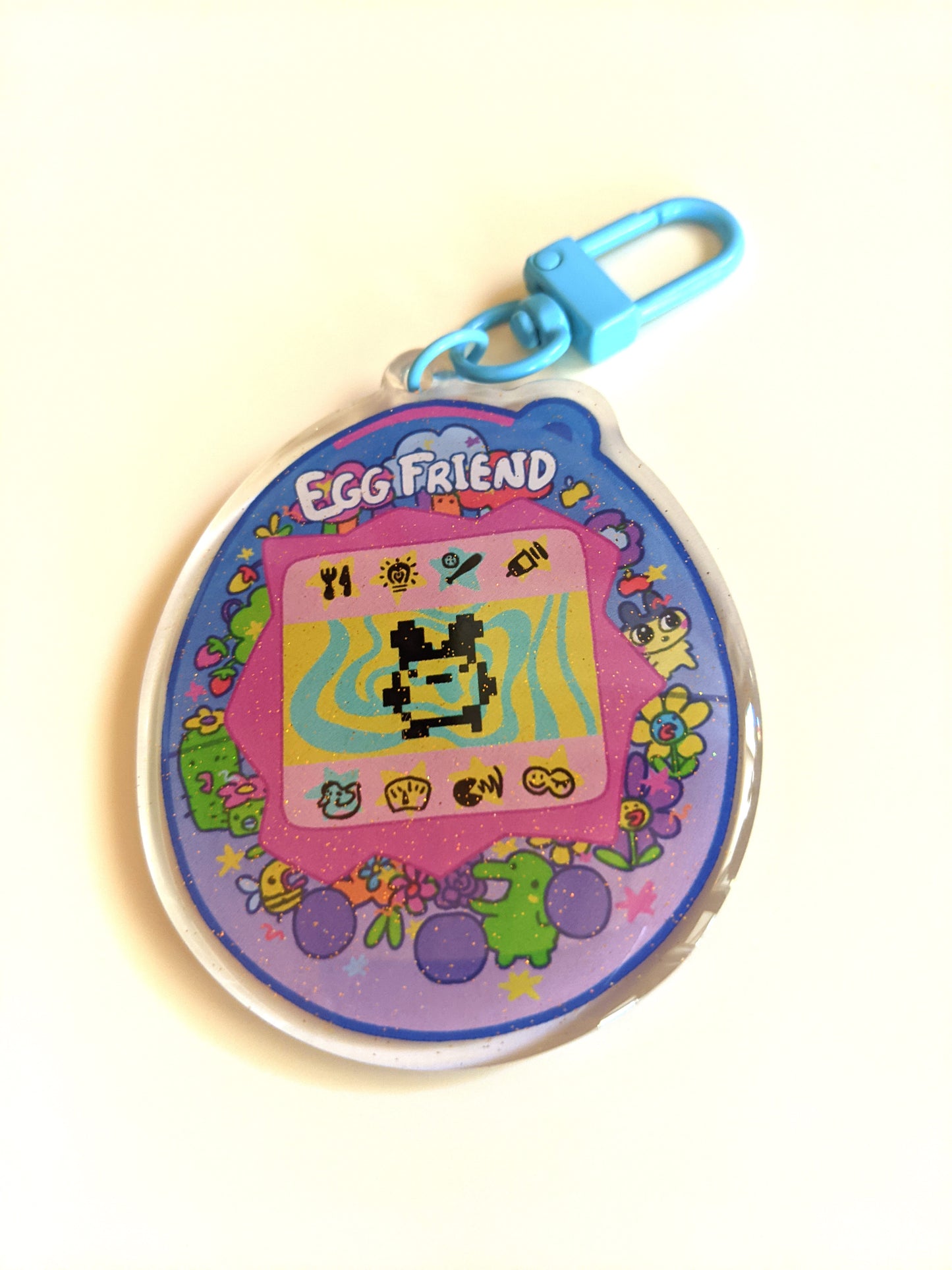 Egg Friend Double-Sided Acrylic Charm