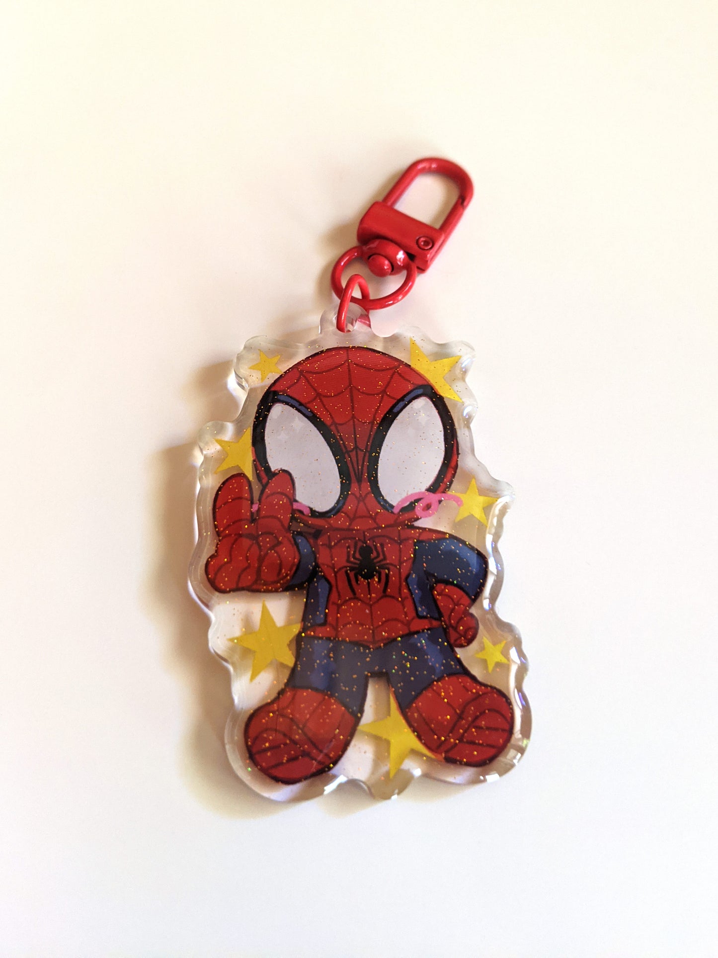 Spidey PEACE Double-Sided Acrylic Charm