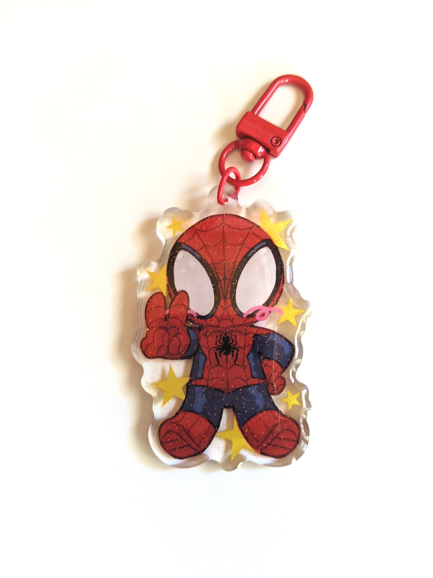 Spidey PEACE Double-Sided Acrylic Charm