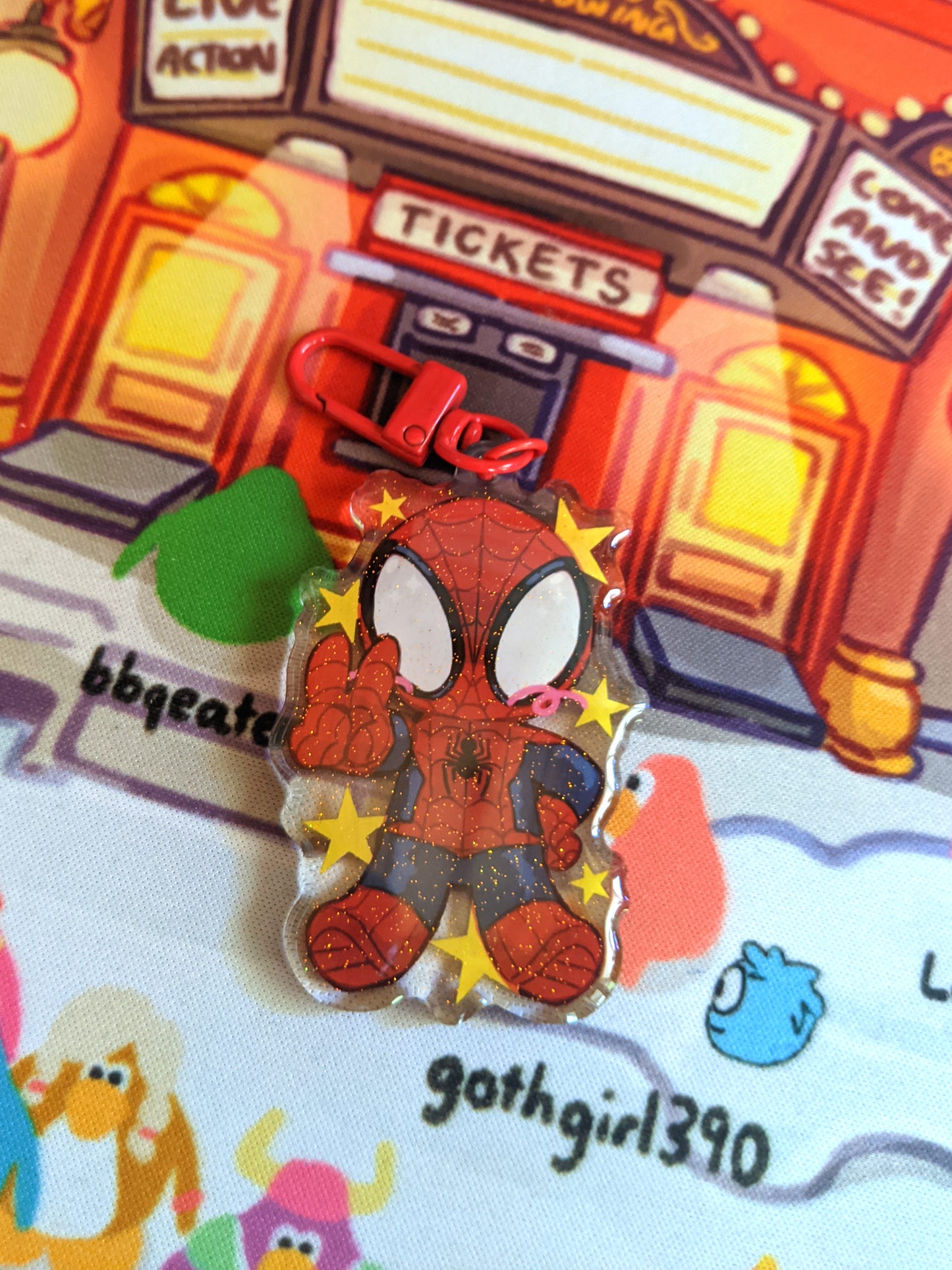 Spidey PEACE Double-Sided Acrylic Charm