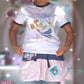 Space Meeting Unisex Ringer Tee