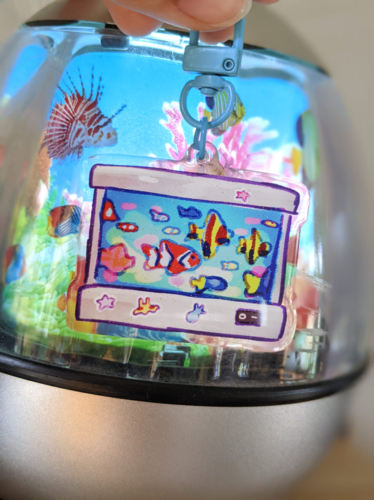 Fishy Lamp Double-Sided Acrylic Charm