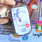 Flip Phone Double-Sided Acrylic Hinged Charm