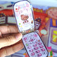 Flip Phone Double-Sided Acrylic Hinged Charm