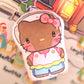 Tan Kitty Plush Double-Sided Charm